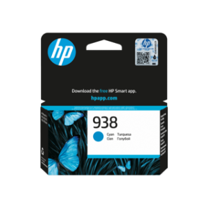 HP 938 Cyan Original Ink Cartridge 800 Pages pour OJ Pro 9730 & 9130 3Mois