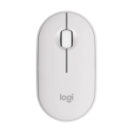Logitech Pebble Mouse 2 M350s - TONAL WHITE - BT - N/A - EMEA-808 - DONGLELESS