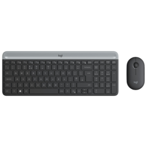 LOGITECH Slim Wireless Keyboard and Mouse Combo MK470 - GRAPHITE - FRA - CENTRAL 12M