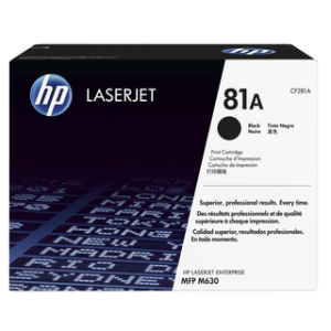 HP 81A Black Original LaserJet Toner CartridgeHP LJ M604/M605/M606/M630 MFP/M625 MFP Black Crtg