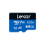 LEXAR CARTE SD MS633X 64GB High-Performance 633x microSDXC™ UHS-I without adapter,up to 100MB 12M