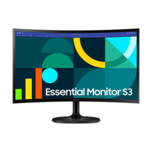 SAMSUNG Moniteur serie D Curved 24'' Full-HD,VA,100Hz,4MS (GTG),Narrow Border Design,Eye-Ca Noir 12M