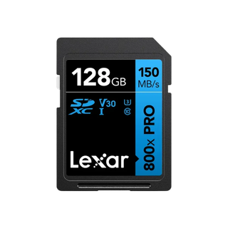 LEXAR CARTE SD SD800P 128GB Professional 800x PRO SDXC™ UHS-I cards,up to 150MB/s read 45MB/s wr 12M