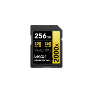LEXAR CARTE SD SD2000X 256GB Professional 2000x SDHC™ UHS-II cards,up to 300MB/s read 260MB/s wr 12M