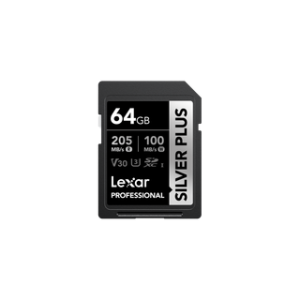 LEXAR CARTE SD SD Silver Plus 64GB Professional SILVER PLUS SDXC™ UHS-I cards,up to 205MB/s read 12M
