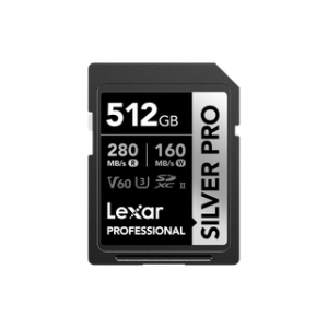 LEXAR CARTE SD SD Silver Pro 512GB Professional SILVER PRO SDXC™ UHS-II Card,up to 280MB/s read, 12M